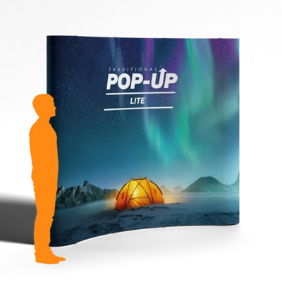 Traditional - Pop - Up - Lite - Curved - 3x3 1